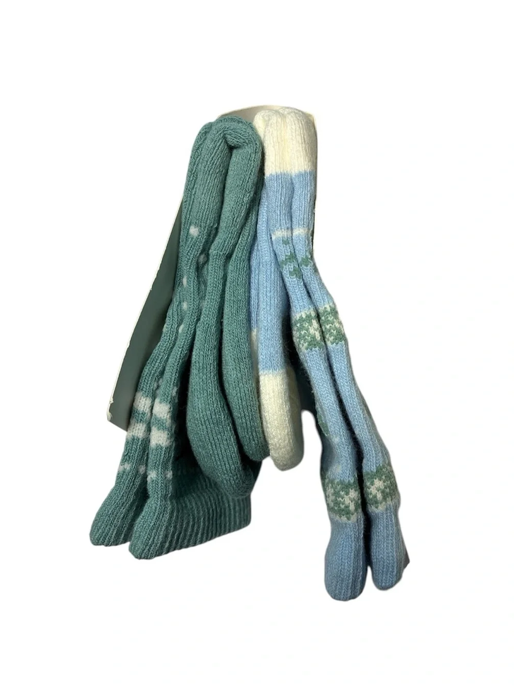 Nike Light Blue & Green Patterned Cushioned Crew Socks - 2 Pack (5-7 yrs) new